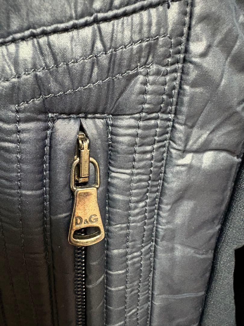 DOLCE&GABBANA ネイビーダウンジャケット　フードあり