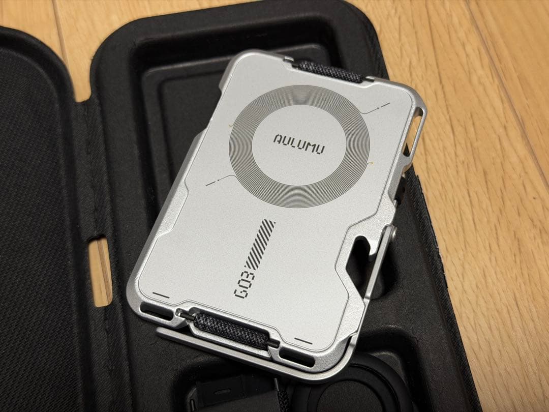 Aulumu G03 レザーメタル スマホスタンド＆Magsafeカードケース