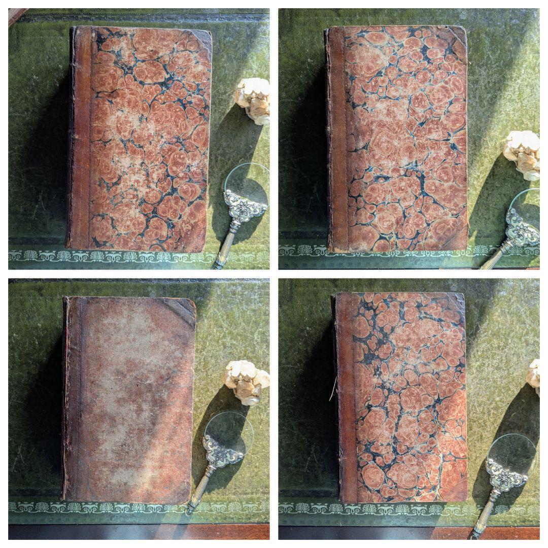 まるで貴族の書斎に飾られていたような、重厚なアンティーク本セット♪古書洋書