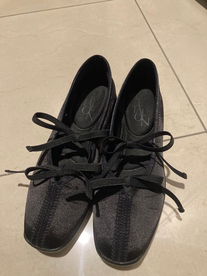 Le Talon ルタロン　Lダブルリボンバレリーナシューズ　24cm