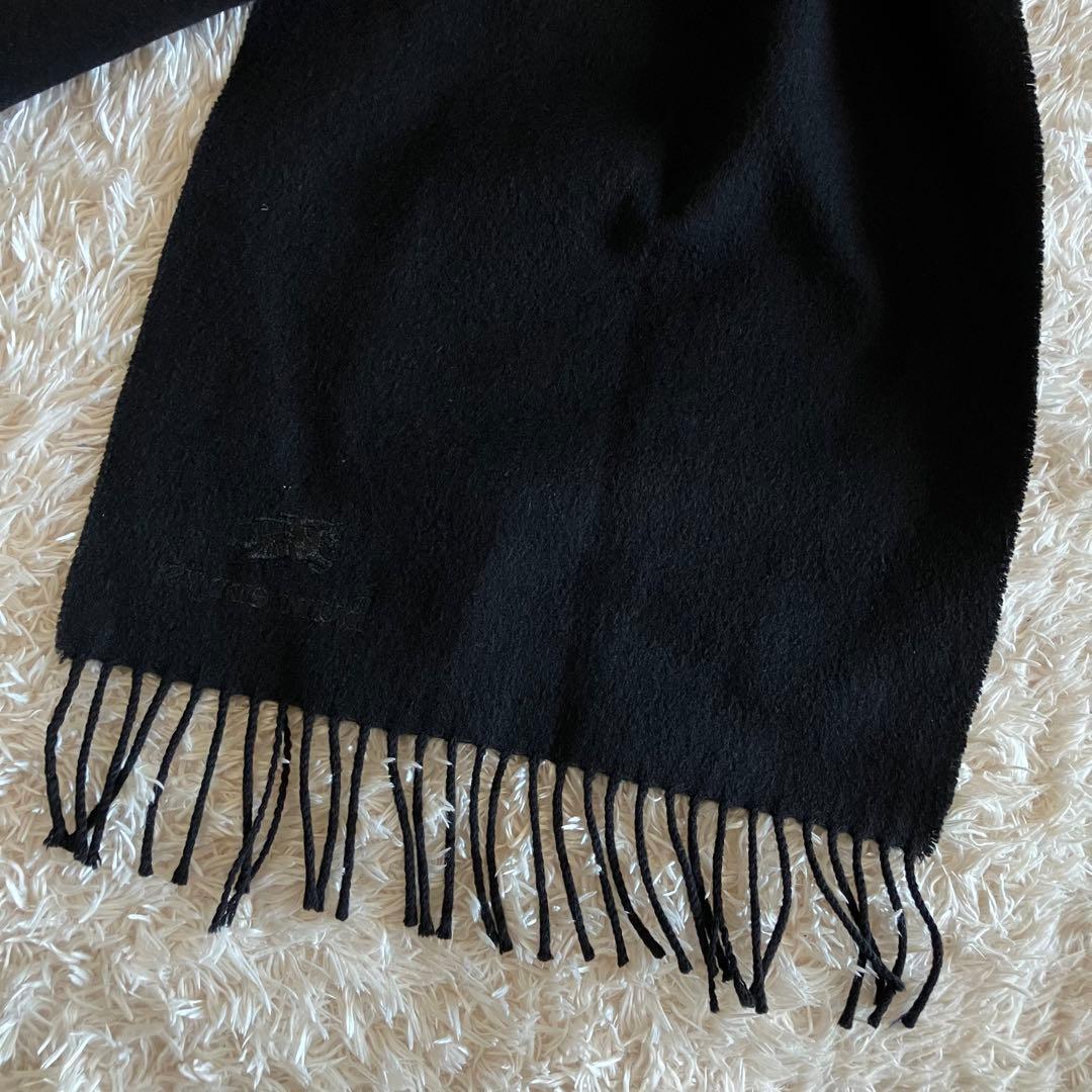 バーバリー　Burberrys 100%カシミヤ マフラー 黒