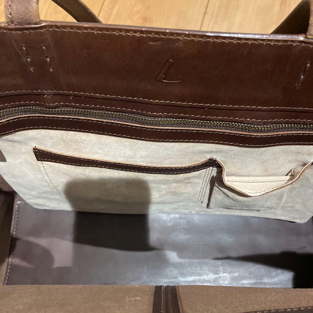 土屋鞄　ナチューラ　ブラウンレザートートバッグ