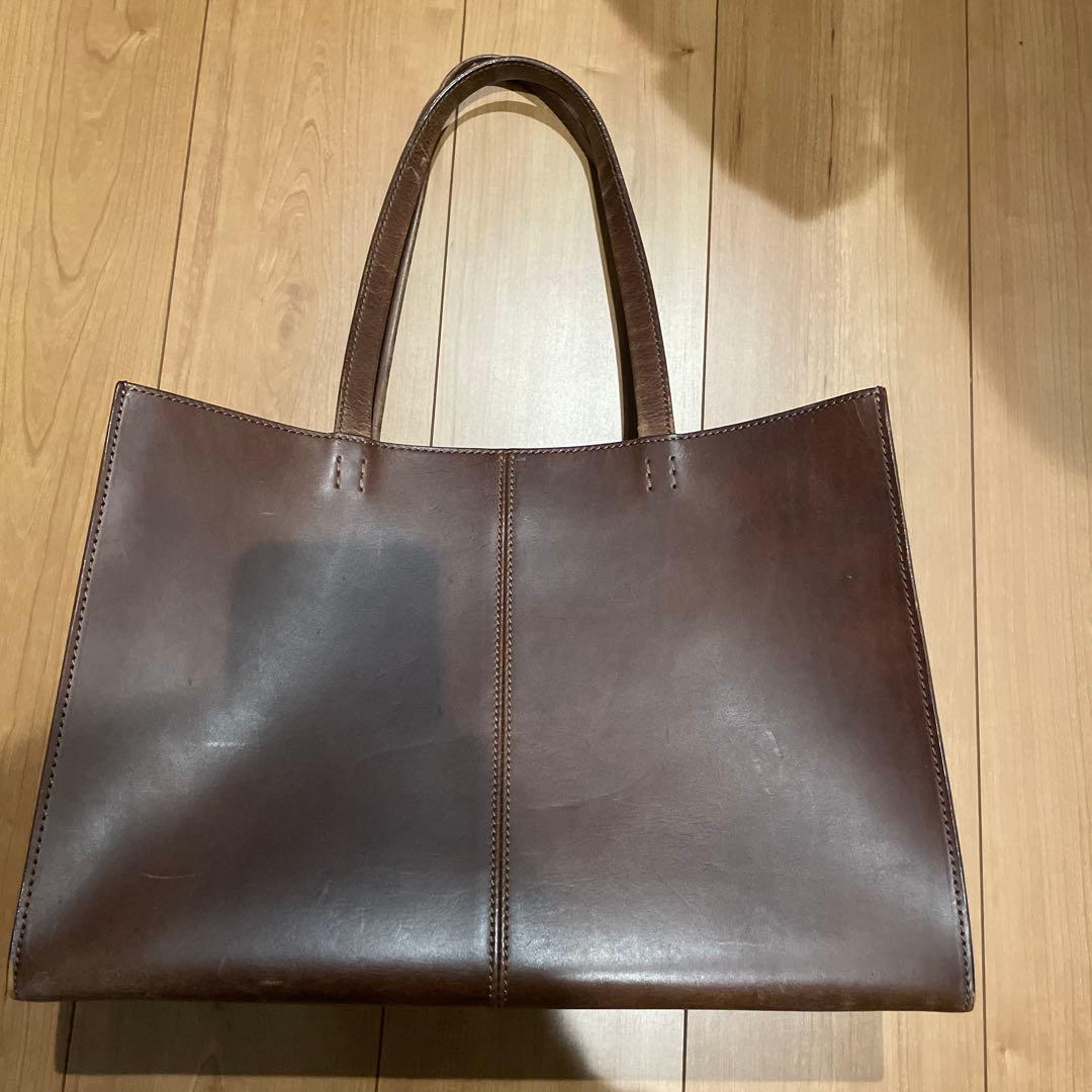 土屋鞄　ナチューラ　ブラウンレザートートバッグ