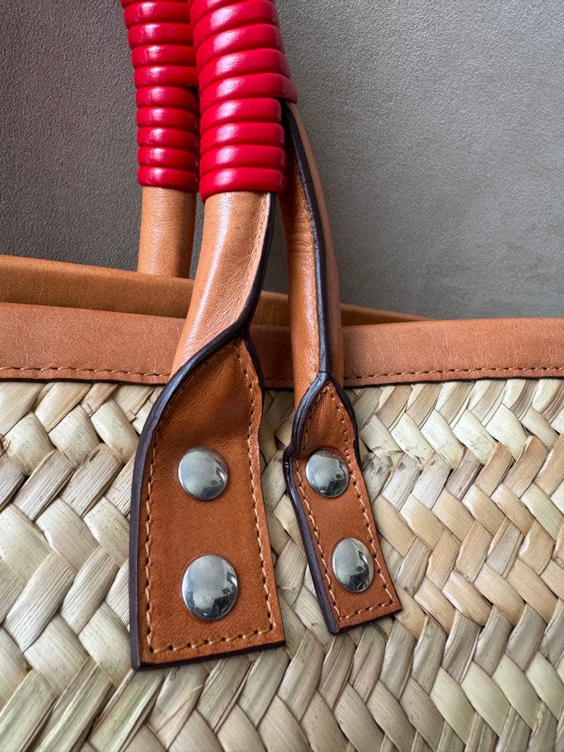 ★美品　バレンシアガ　ラフィア　ビストロ　パニエ　カゴバッグ