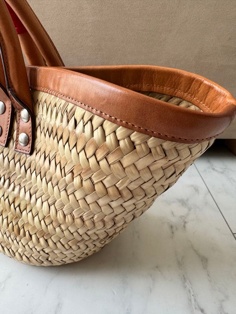 ★美品　バレンシアガ　ラフィア　ビストロ　パニエ　カゴバッグ