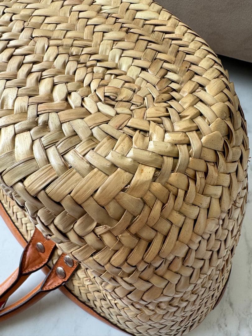 ★美品　バレンシアガ　ラフィア　ビストロ　パニエ　カゴバッグ