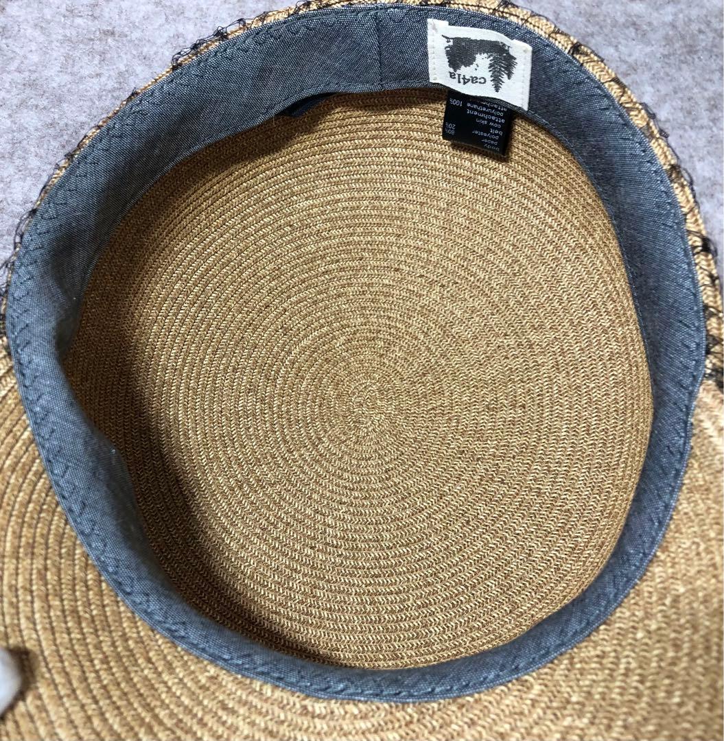 【2937】CA4LA カシラ 麦わら チュールキャスケット