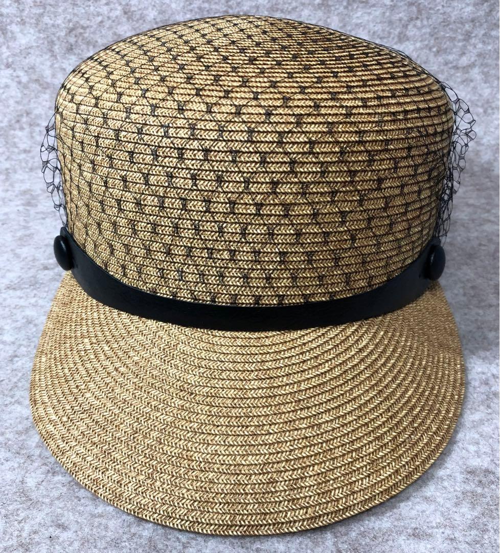 【2937】CA4LA カシラ 麦わら チュールキャスケット