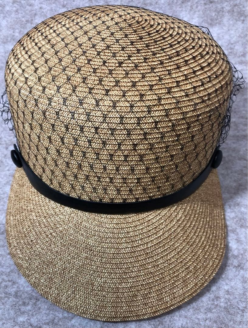 【2937】CA4LA カシラ 麦わら チュールキャスケット