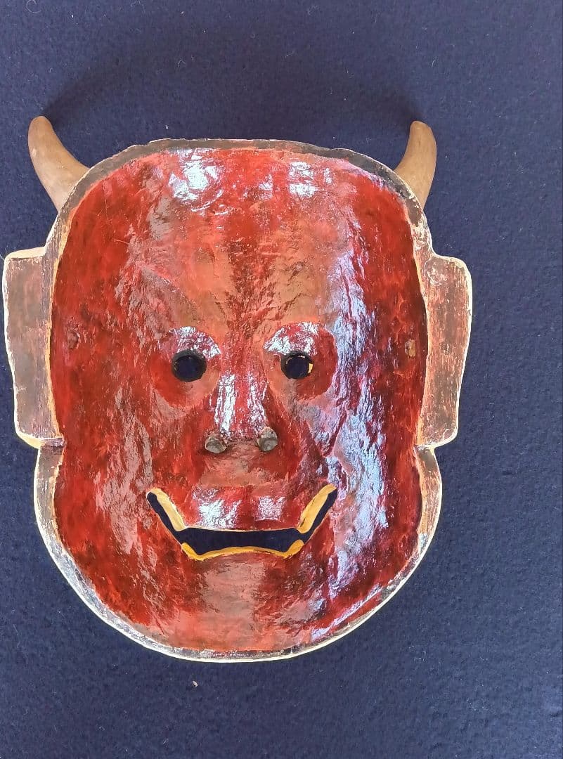 木彫り能面　般若