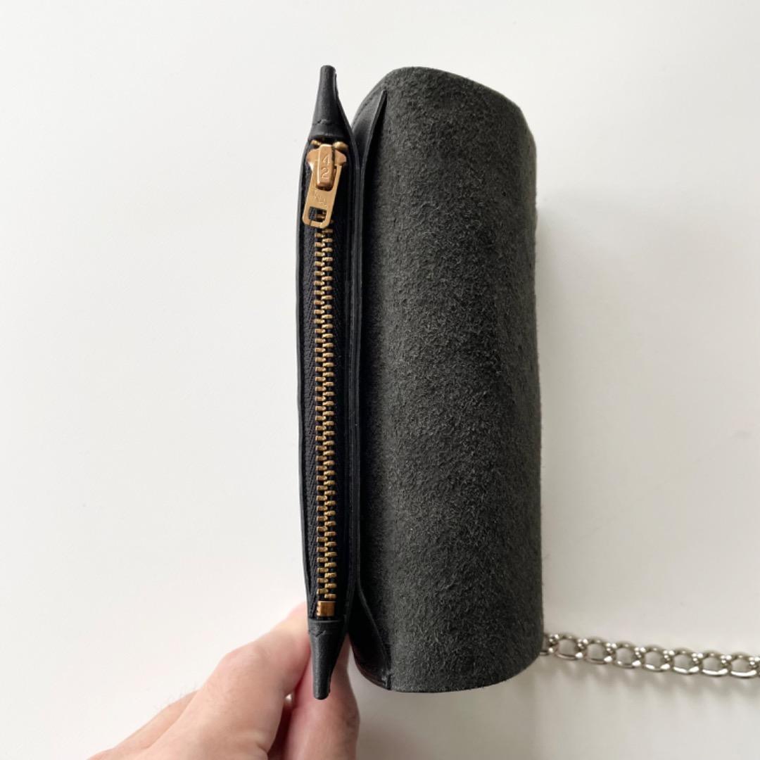 ミドルトラッカーウォレット　UKデッドストックレザー　ヴィンテージジッパー