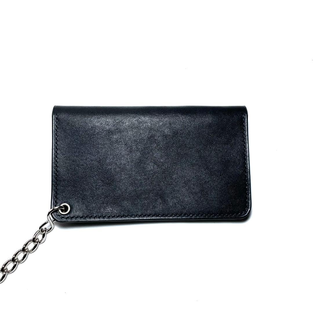 ミドルトラッカーウォレット　UKデッドストックレザー　ヴィンテージジッパー