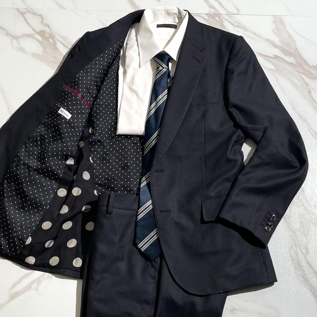 極美品/Lサイズ ポールスミスコレクション スーツ シルク混 ドット柄 水玉