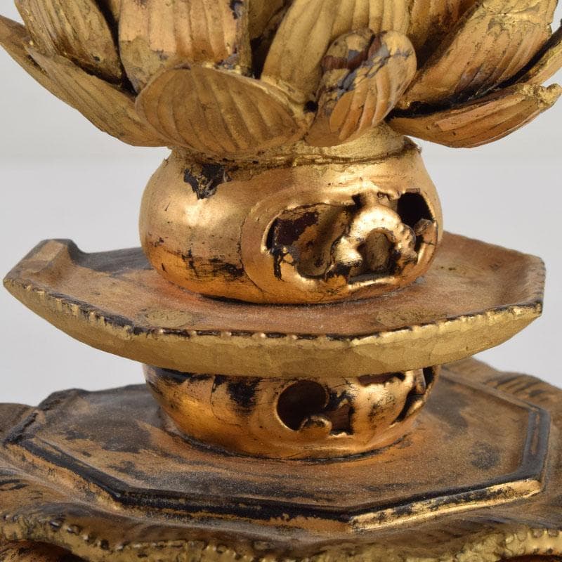 仏教美術　木彫　金彩彩色　仏像　置物　C　8624