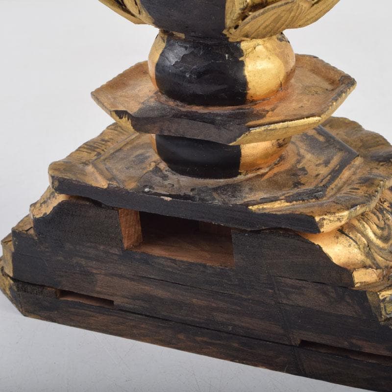 仏教美術　木彫　金彩彩色　仏像　置物　C　8624