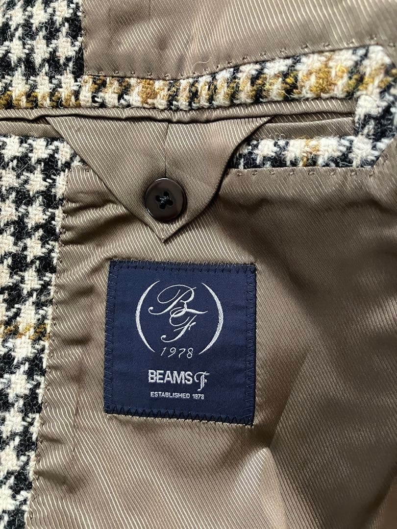 BEAMS F / HARRIS TWEED チェック ジャケット