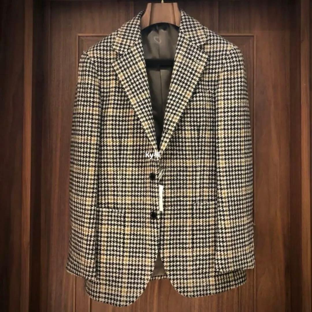 BEAMS F / HARRIS TWEED チェック ジャケット