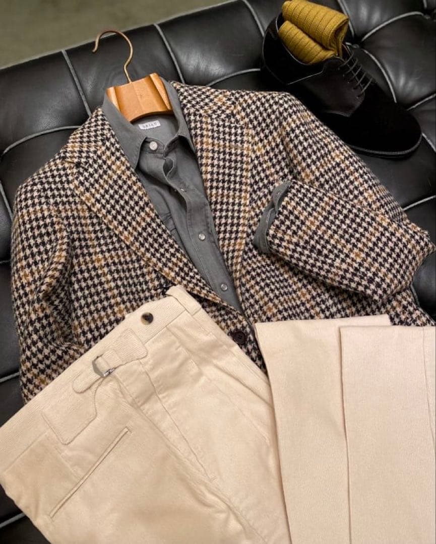 BEAMS F / HARRIS TWEED チェック ジャケット