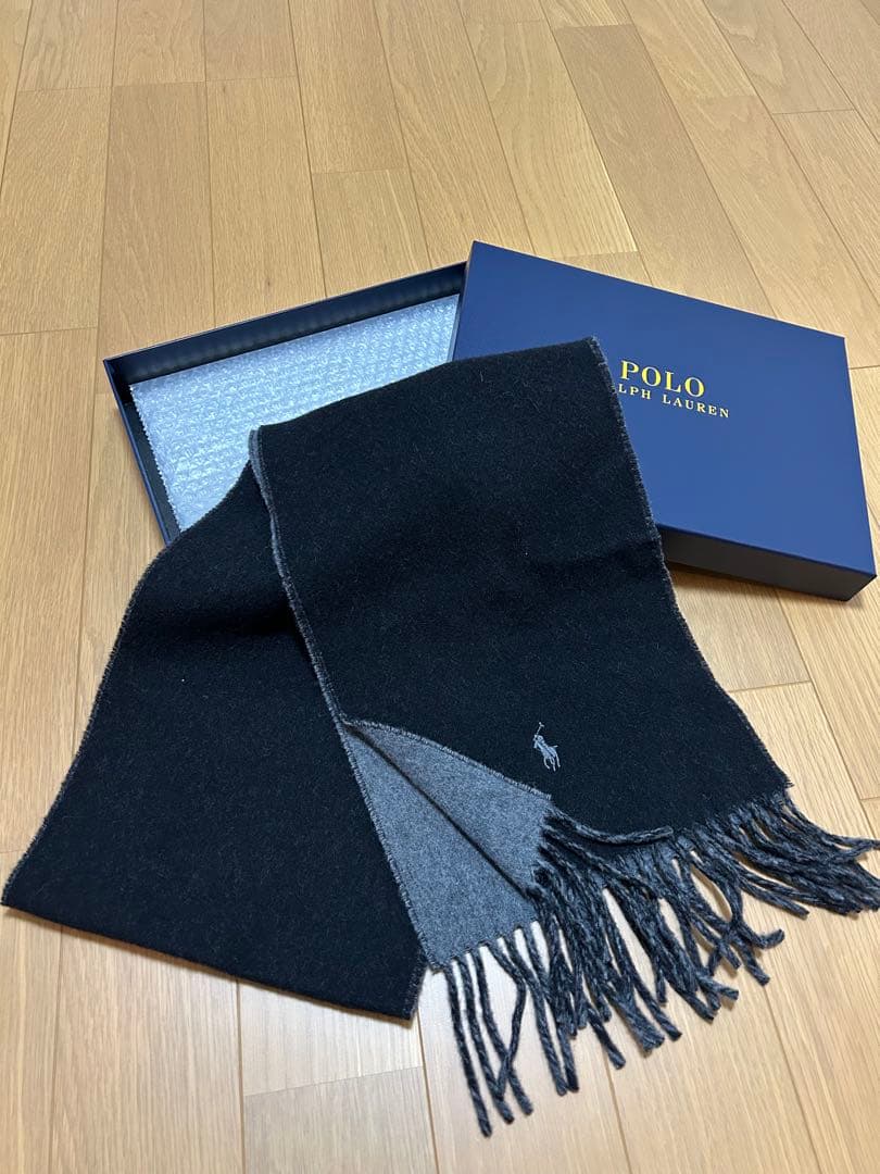 Polo Ralph Lauren マフラー ブラック/グレー