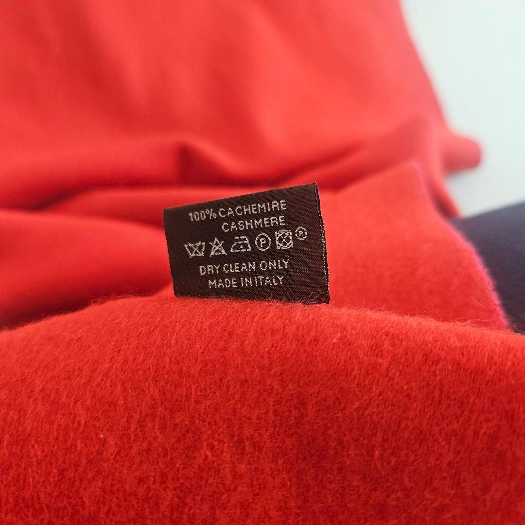 ゆ*ら様 エルメス エブリン リバーシブル マフラー カシミア 100% ピンク