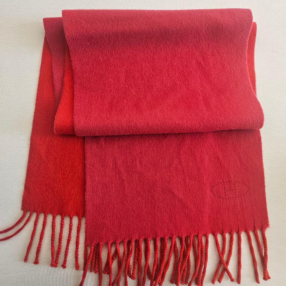 ゆ*ら様 エルメス エブリン リバーシブル マフラー カシミア 100% ピンク