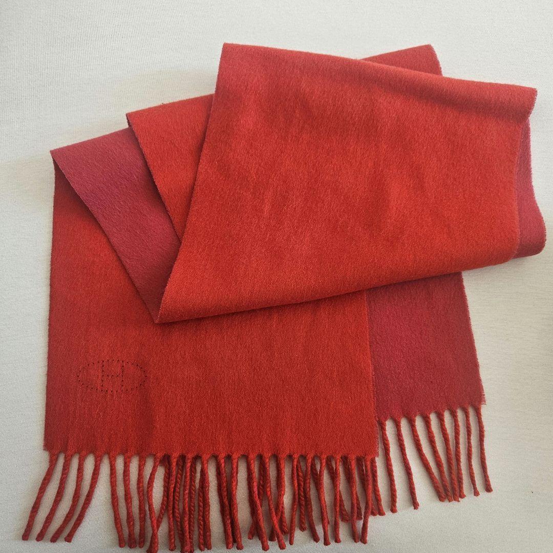 ゆ*ら様 エルメス エブリン リバーシブル マフラー カシミア 100% ピンク