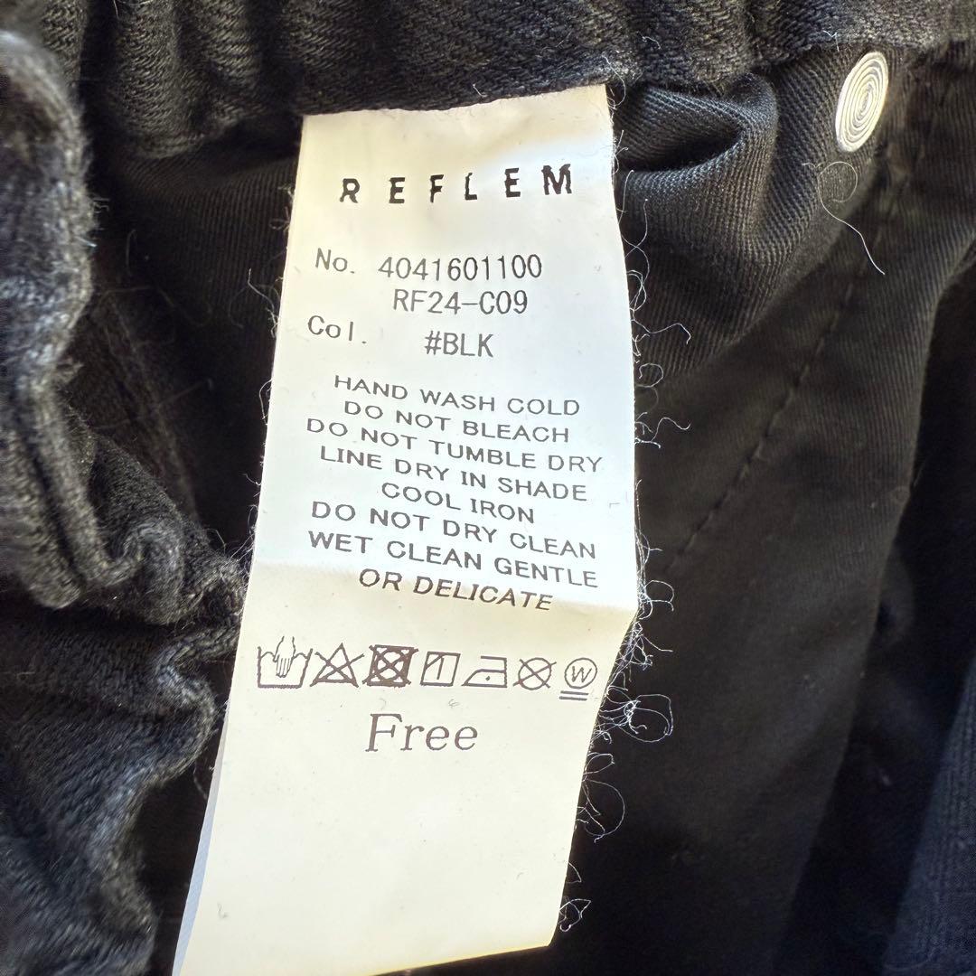 【REFLEM】サスペンダー付 ブラックショートパンツ フリーサイズ