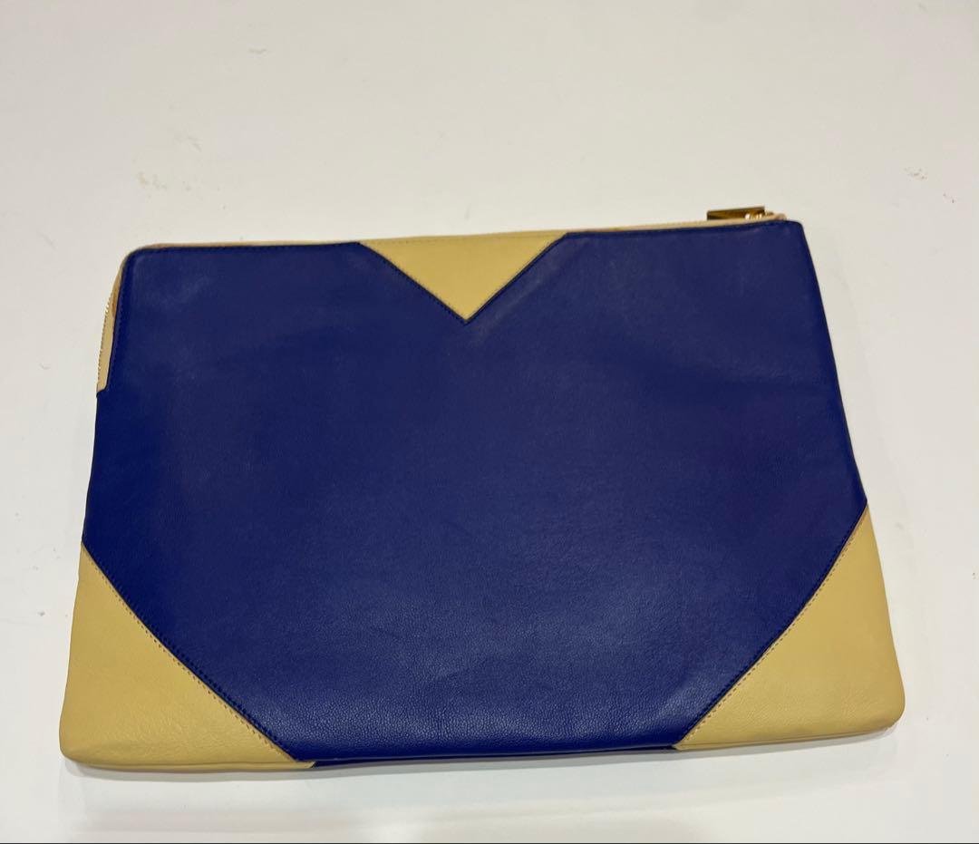 セリーヌ☆クラッチバッグ　セカンドバッグ　革　アクセサリーポーチ　バイカラー