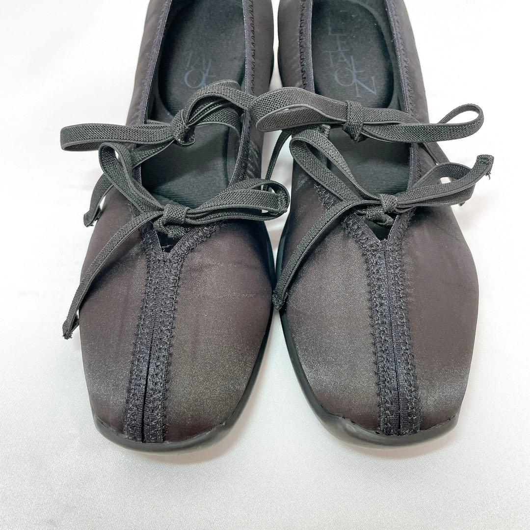 美品✨　ルタロン　ダブルリボンバレリーナ　【24.5】ブラック