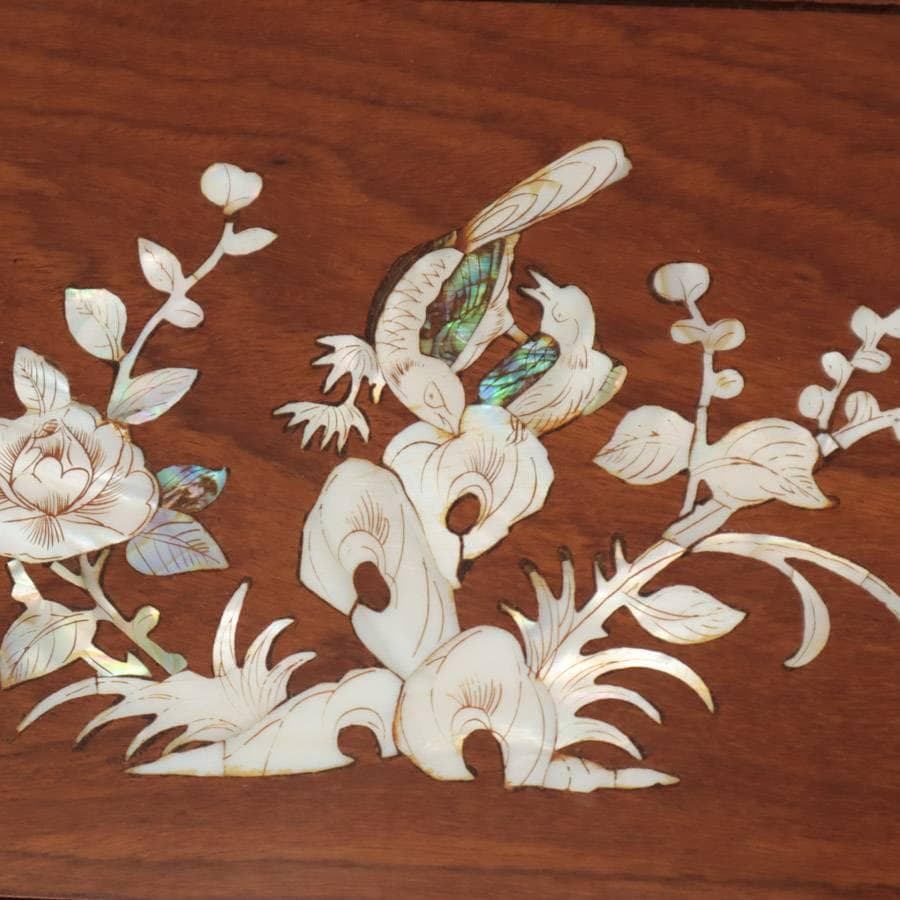 高級銘木 唐木 花梨無垢 螺鈿細工 チェスト 20杯 小引き出し 小箪笥 薬箪笥