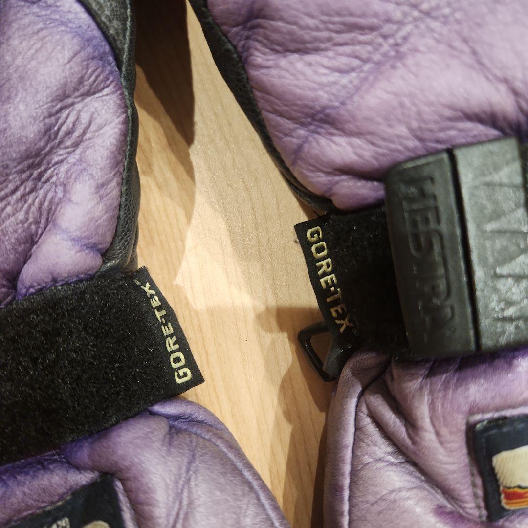 Hestra 3フィンガーグローブ サイズ7 紫/黒