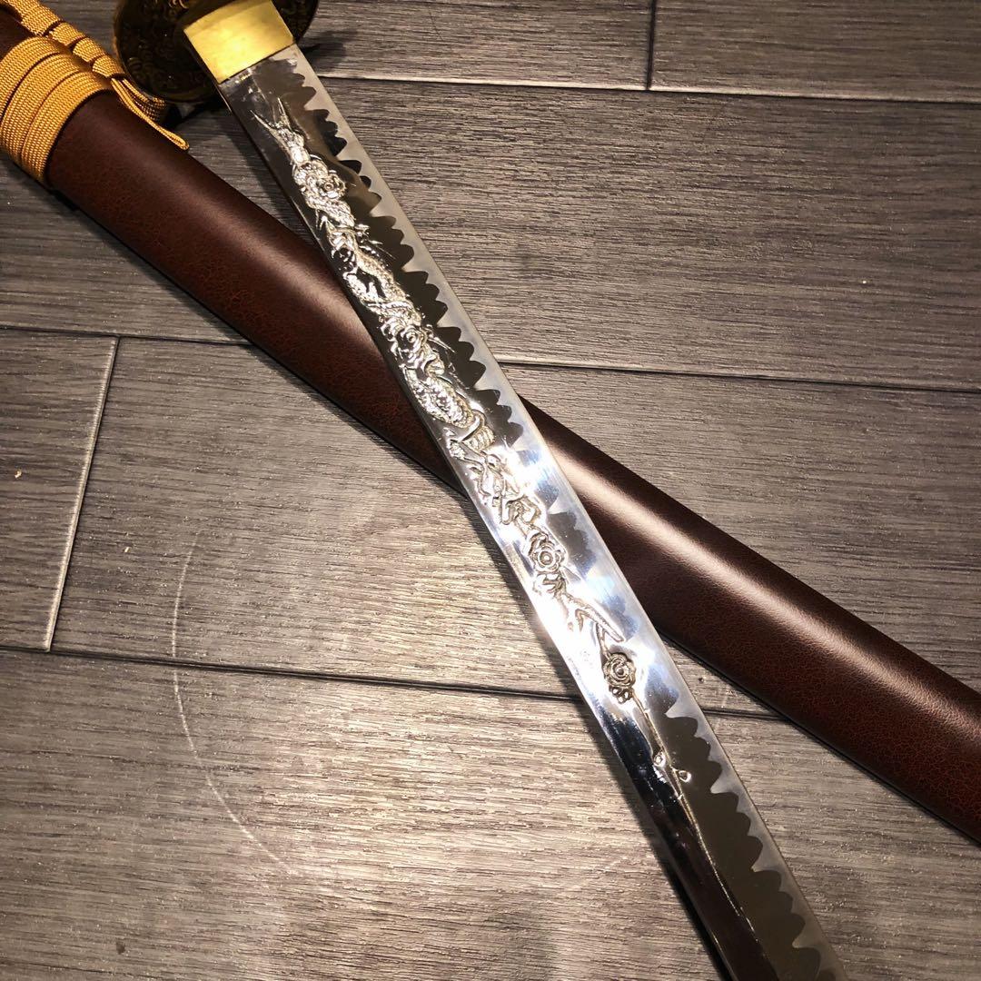 高級模造刀　居合刀　優波紋　茶拵え