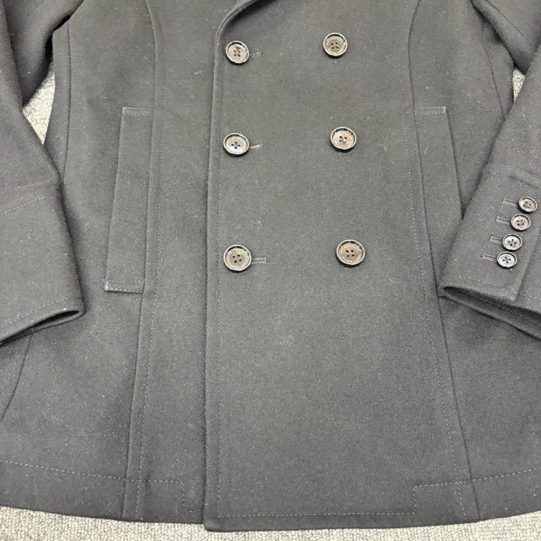 A9.BURBERRY BLACK LABEL ウール Pコート ブラック L