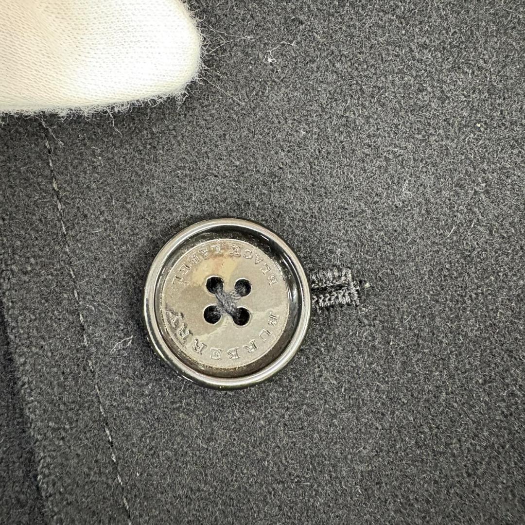 A9.BURBERRY BLACK LABEL ウール Pコート ブラック L