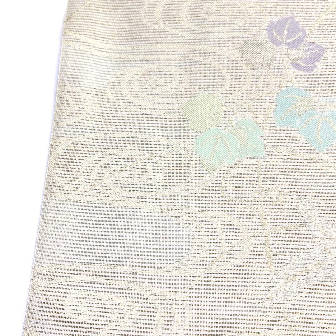 袋帯　夏用　絽　リーフ　観世水　夏着物　着物　042a d