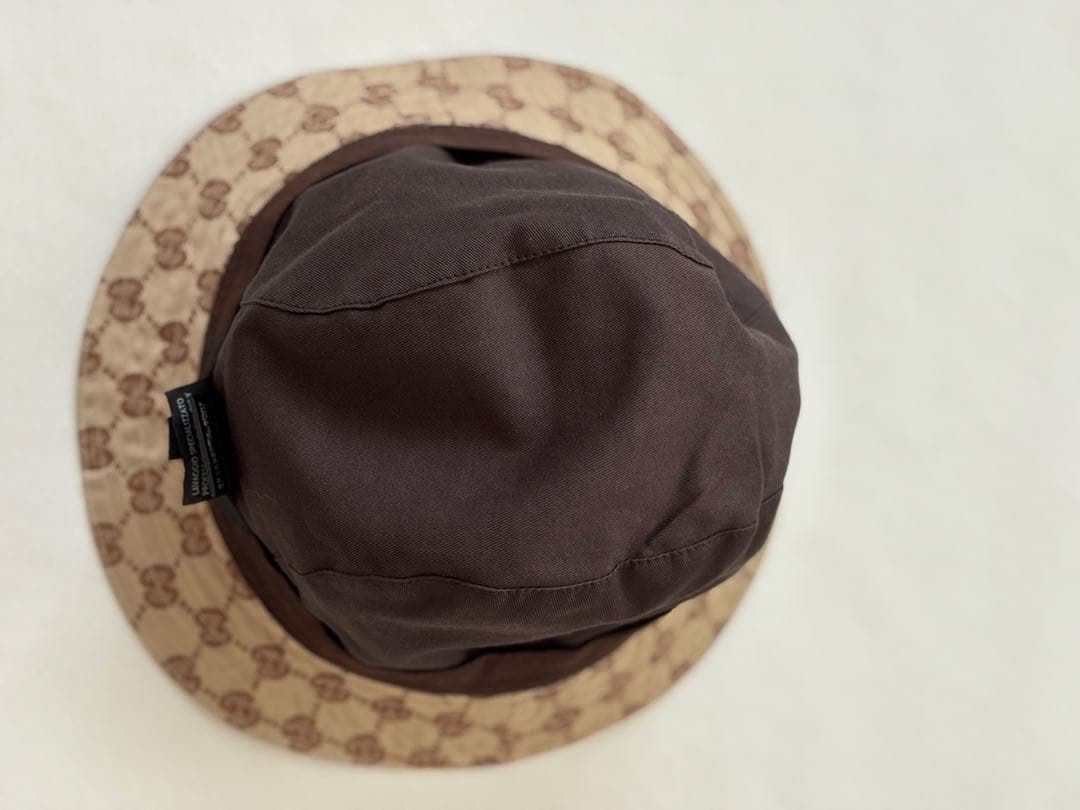 【美品】GUCCI GGキャンパス シェリーライン バケットハット
