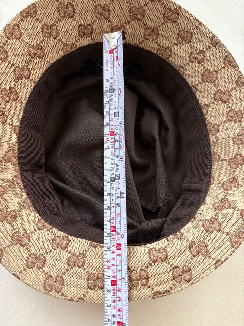 【美品】GUCCI GGキャンパス シェリーライン バケットハット