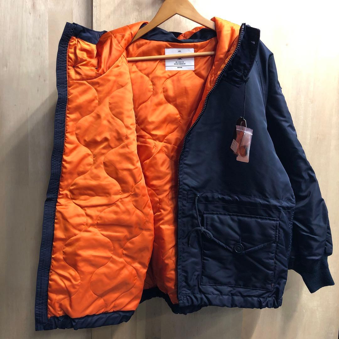 ヒューストン ミリタリー スモックパーカー ナイロンジャケット 中綿入り L