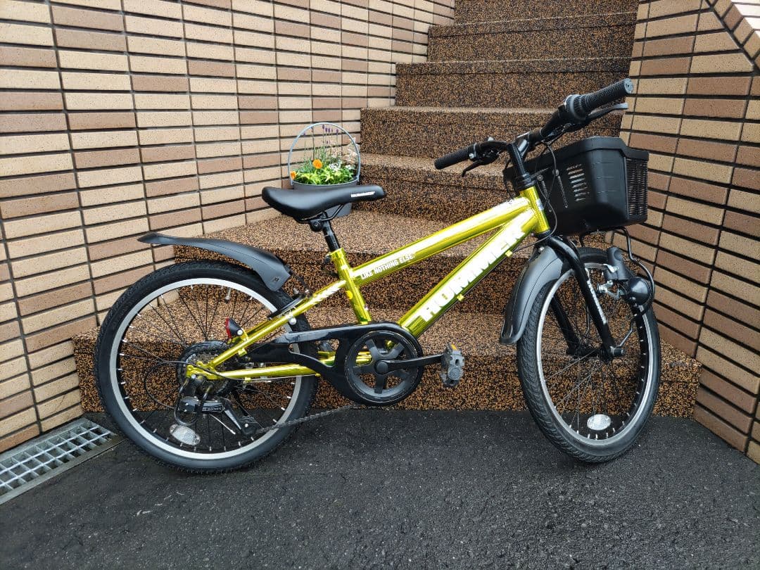 【札幌市近郊の方限定】 子供用自転車 20インチ ゴールド バスケット付き