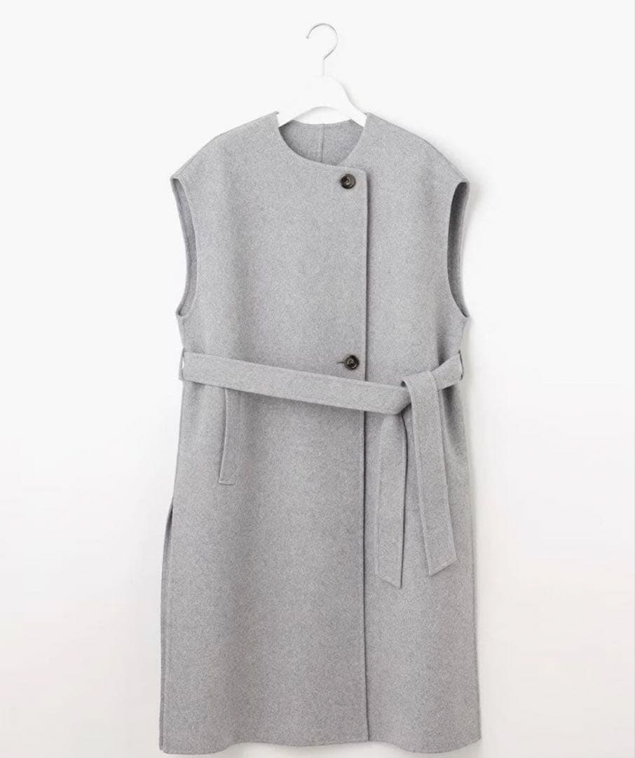 【美品】23区 ウールリバー ジレ　グレー