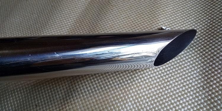 DSC400 デイトナDAYTONAスラッシュカットマフラー/ドラッグパイプ