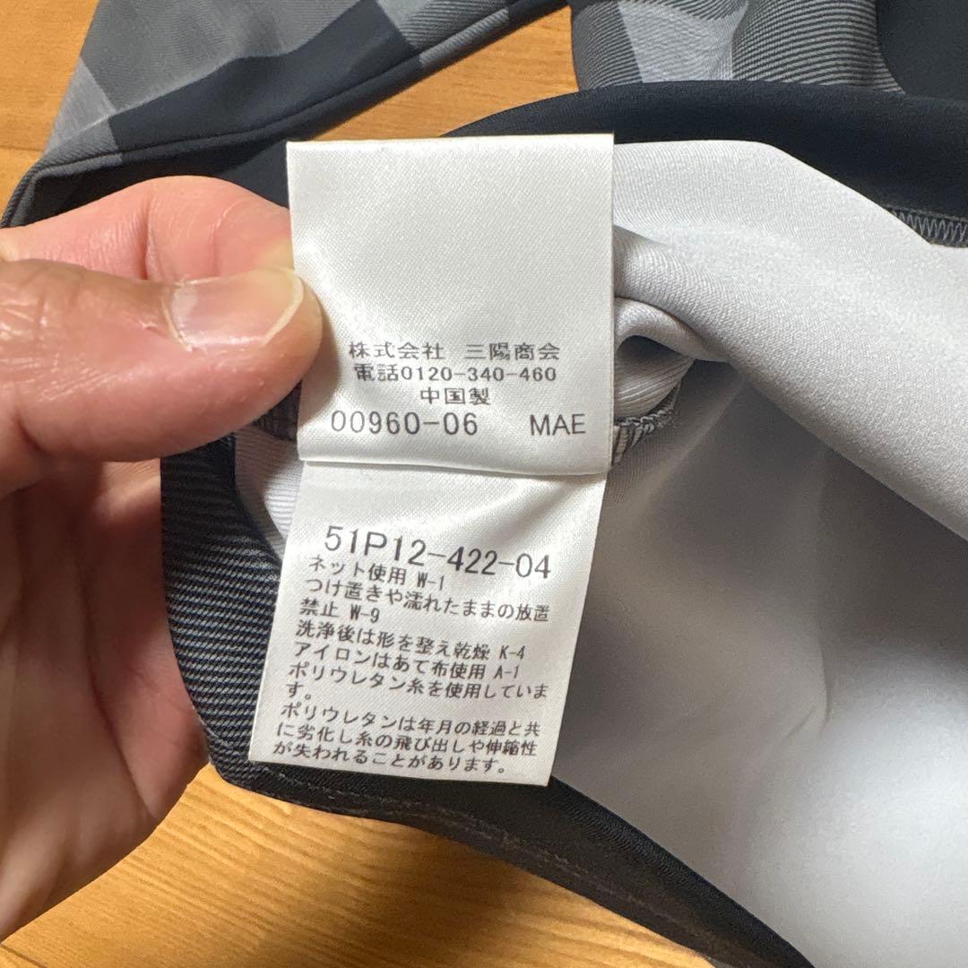 ブラックレーベル　クレストブリッジ　チェック　ストレッチ　ロンT カットソー