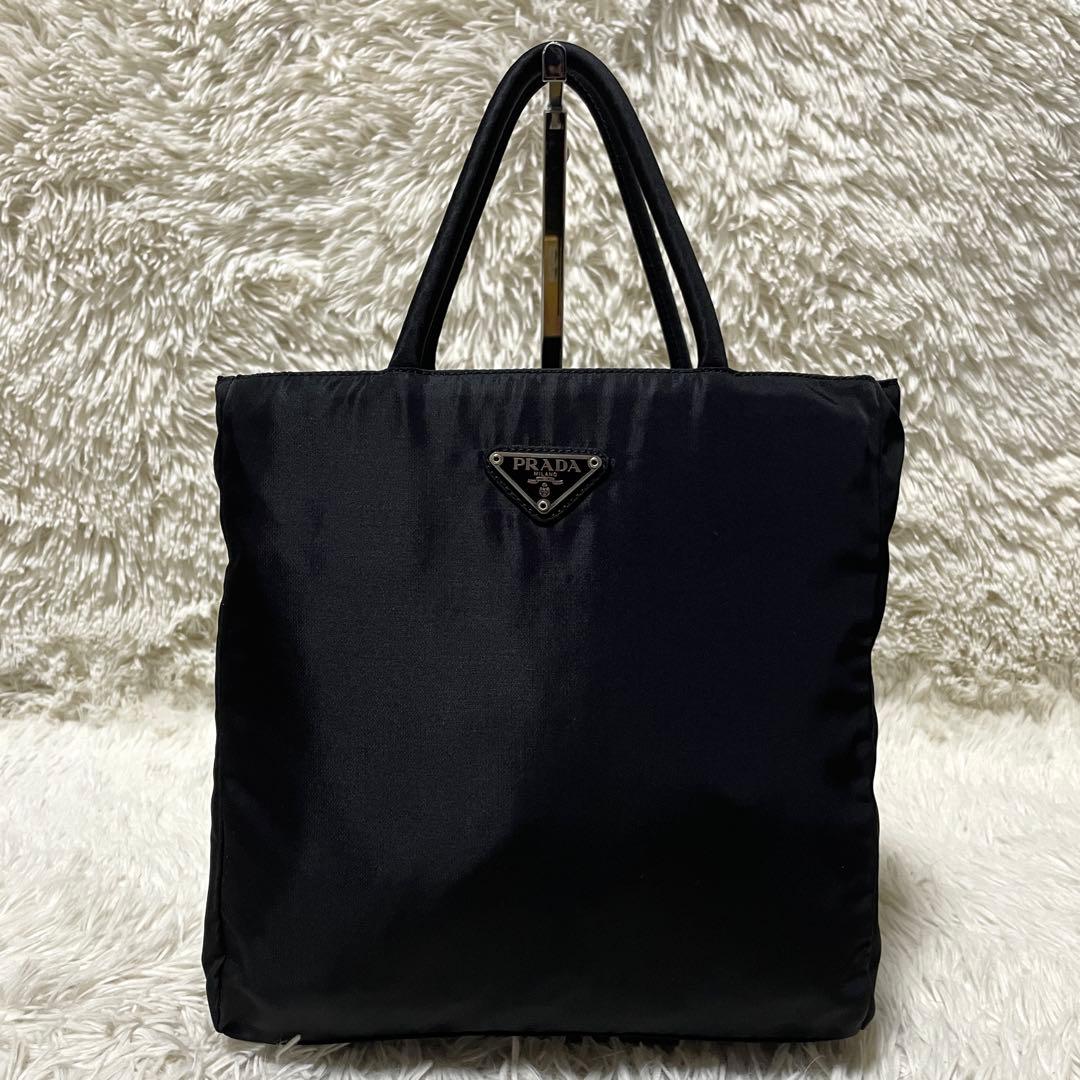 【良品】PRADA プラダ　トートバッグ　ハンドバッグ　ナイロン　ブラック　黒