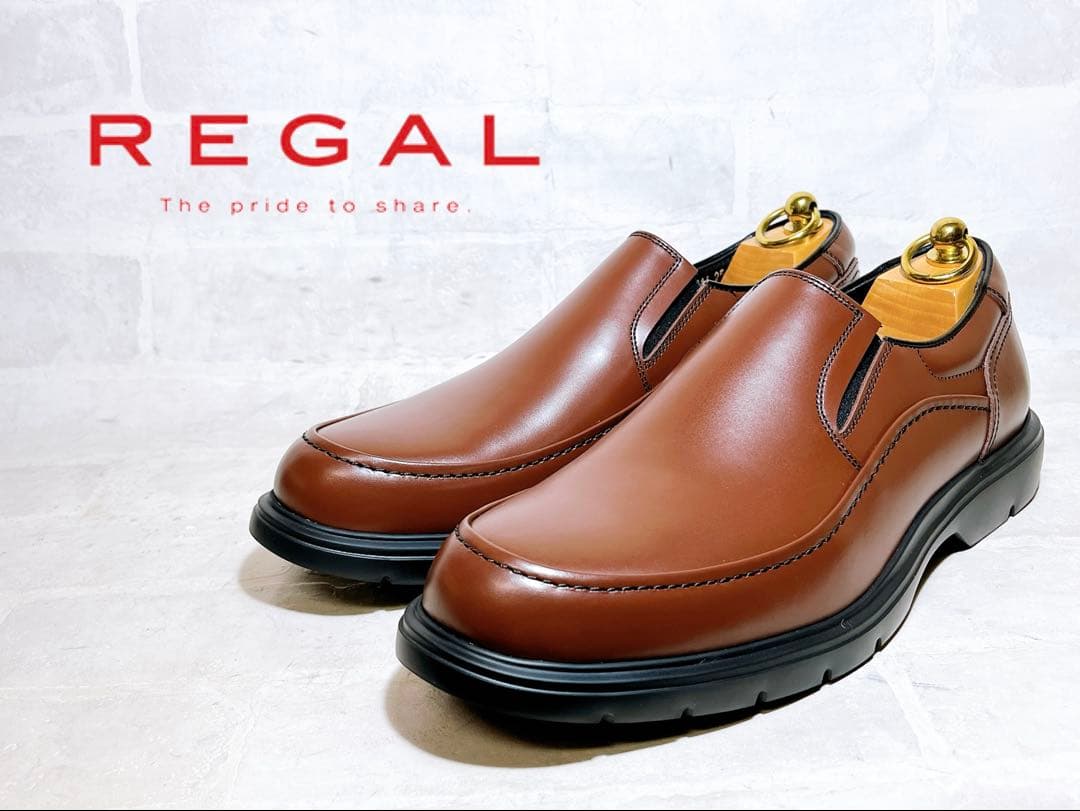 【未使用】REGAL リーガル 上質 ローファー スリッポン 茶 25.5cm