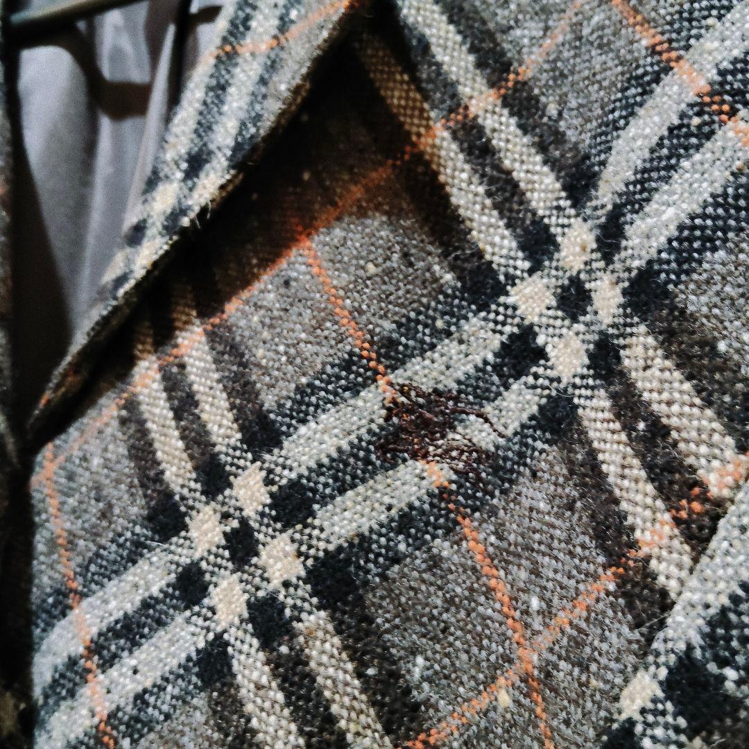 バーバリー ブルーレーベル ノバチェック ロゴベルト ジャケット アンゴラ