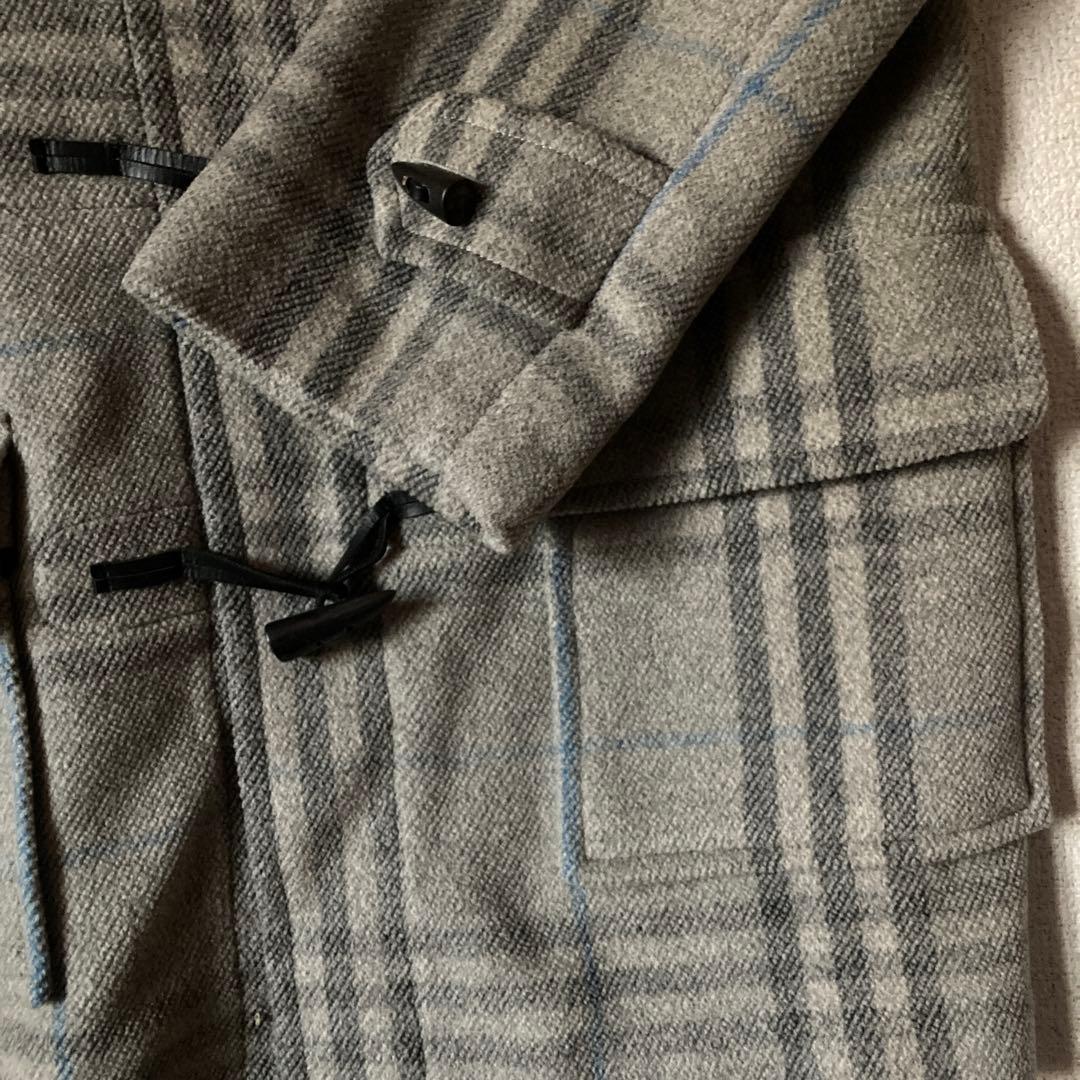 英国製　BURBERRY ダッフルコート グレー系チェック