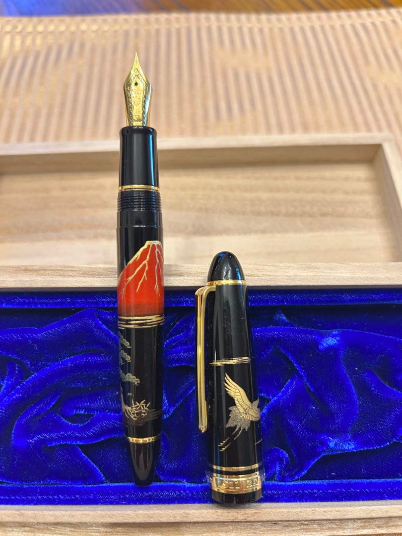 Sailor プロフィット 21金 万年筆 赤富士に鶴