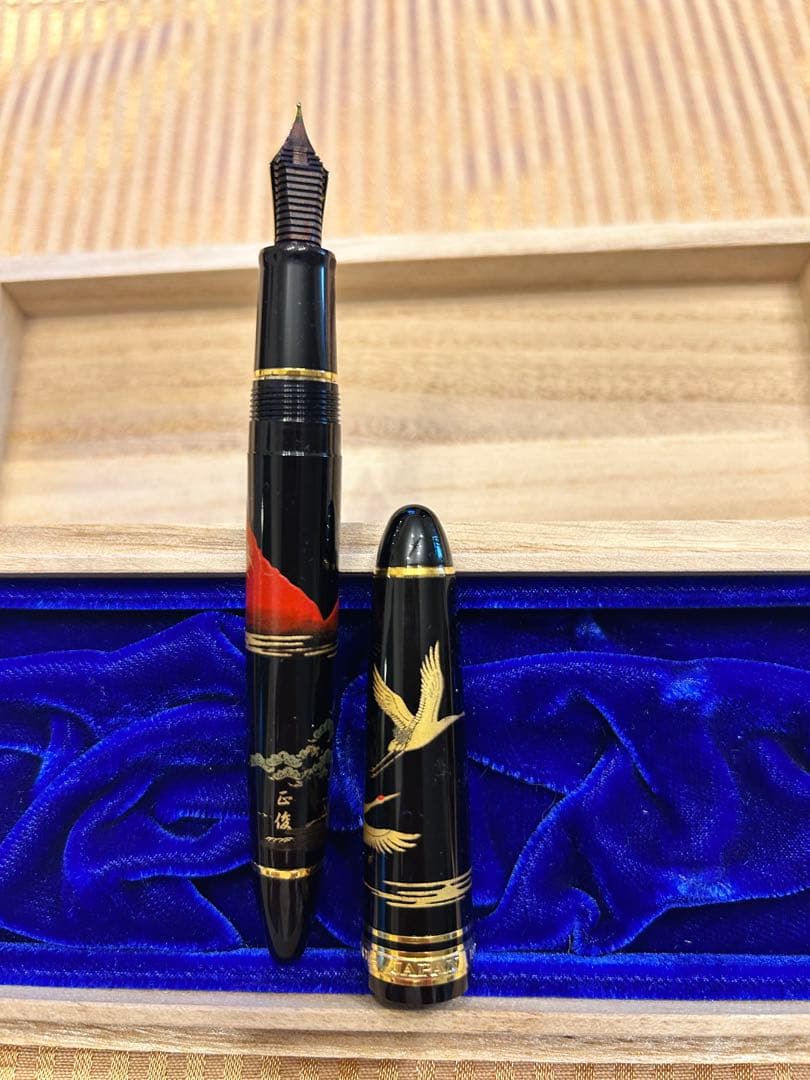 Sailor プロフィット 21金 万年筆 赤富士に鶴