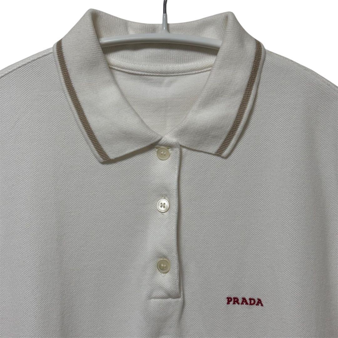 PRADA プラダ　ポロシャツ　レディース　半袖　ホワイト