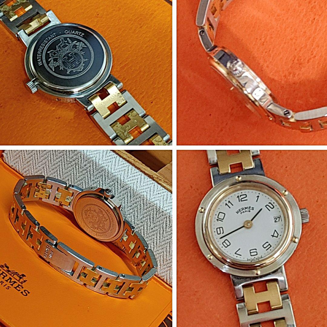 エルメス時計/美品クリッパー/新品電池新品仕上げ正常稼働品/レディース